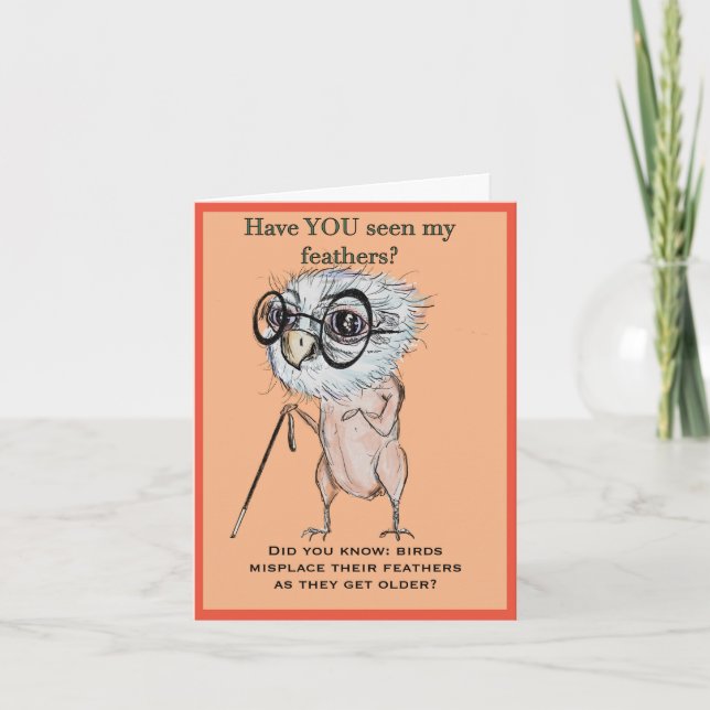 bird Happy birthday Card (Front)