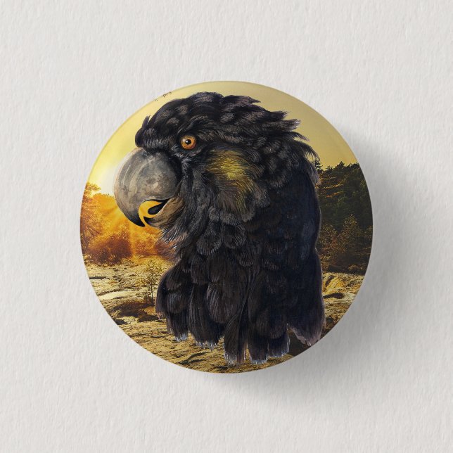 Bird Head 1 Inch Round Button (Front)