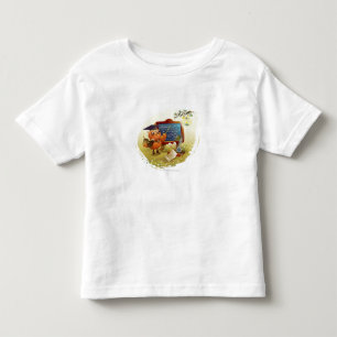 Bird holding a book and teaching at a blackboard toddler t-shirt