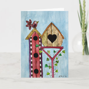 Bird House Greeting Card