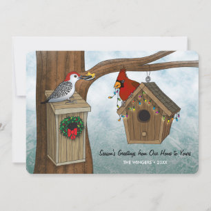Bird House Holiday Card