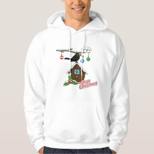 Bird House Merry Christmas Hoodie