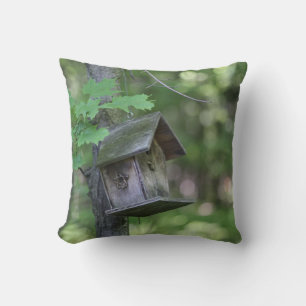 Bird House Throw Pillow