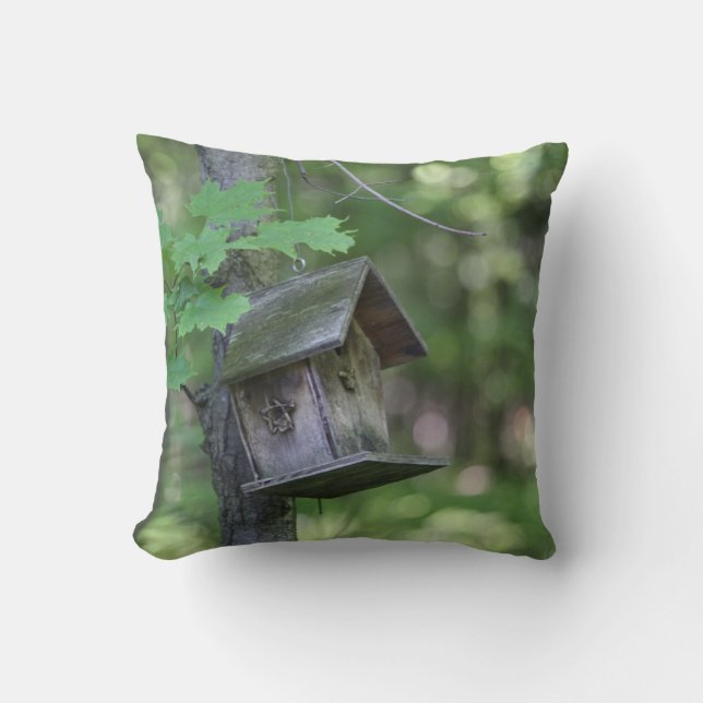 Bird House Throw Pillow (Front)