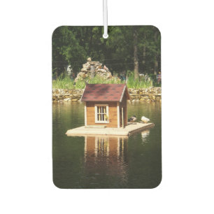 Bird house with pond and alphine slide air freshener