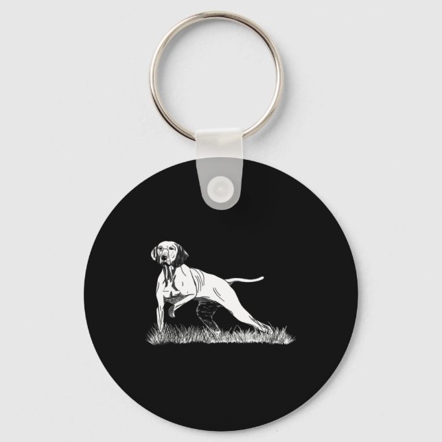Bird Hunting Pointer Vizsla Dog For Hunters  Keychain (Front)