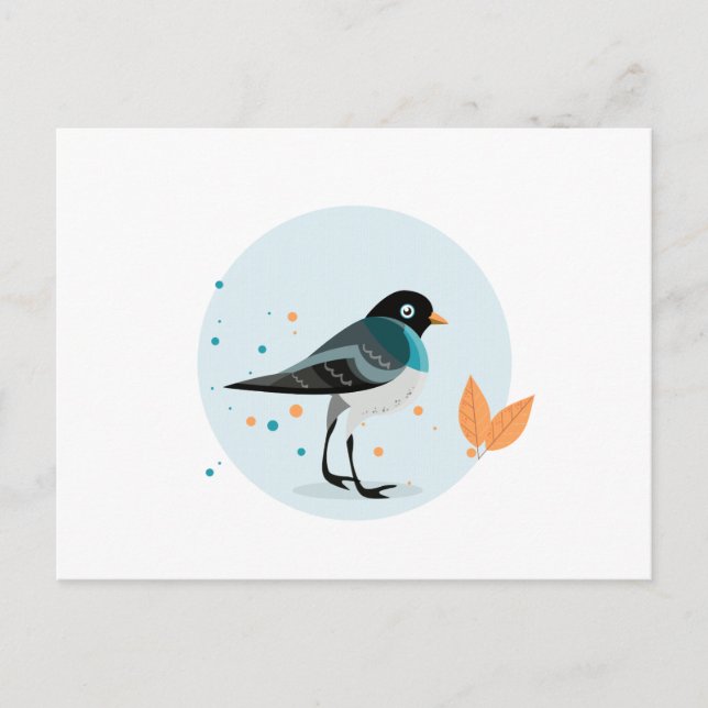 Bird illustration - Autumn colours Postcard (Front)