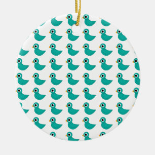 Bird Illustration Ceramic Ornament
