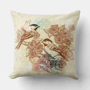 Bird Illustration Thow Pillow
