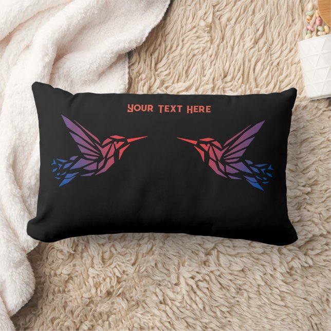 Bird Image Custom Murray Font Fabric Cotton Throw  Lumbar Pillow (Blanket)