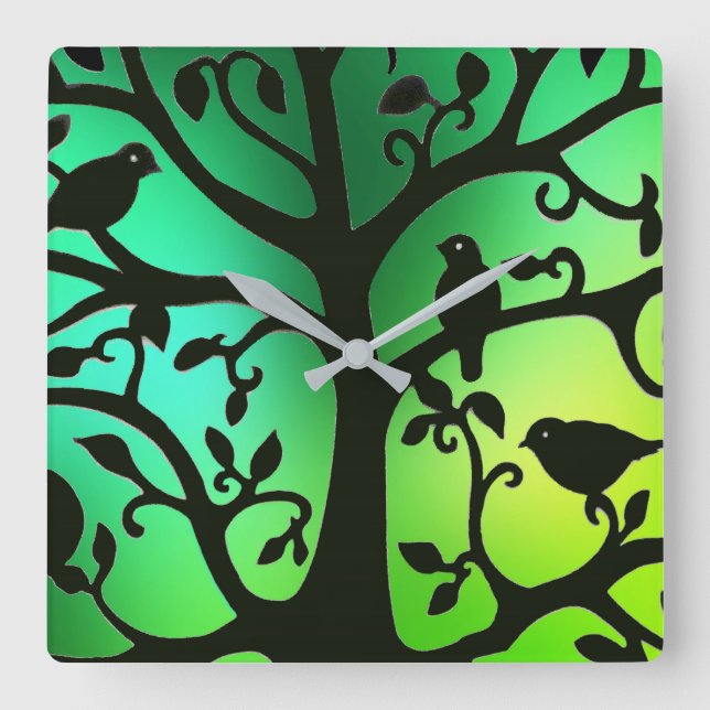 Bird image for Round-Large-Wall-Clock Square Wall Clock (Front)