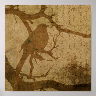 Bird in A Branch Poster