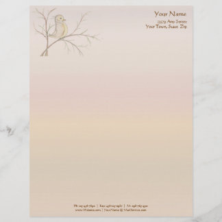 Bird in a Tree Letterhead {Rainbow, Pg 1}