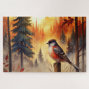 Bird in Autumn Jigsaw Puzzle