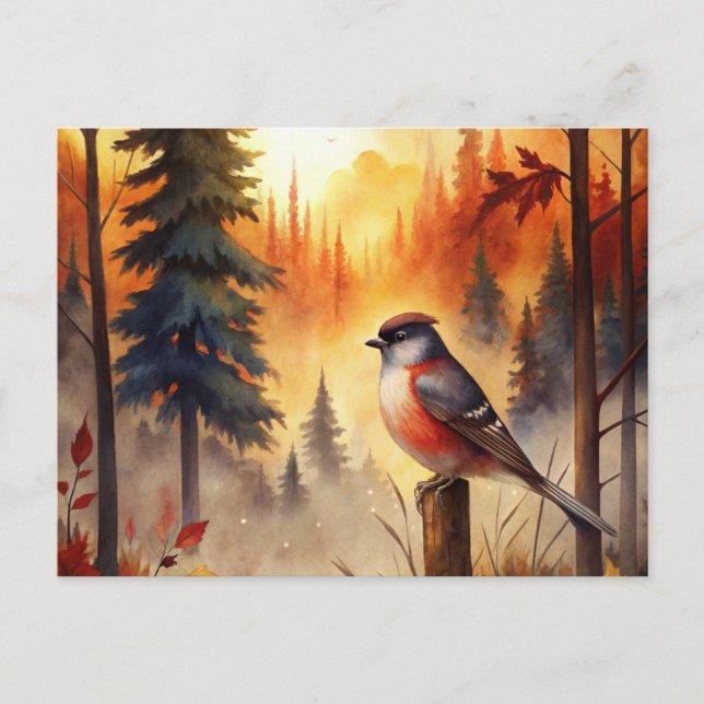 Bird in Autumn Postcard (Front)