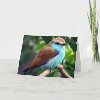 Bird In Blue Card