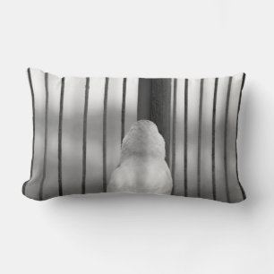 Bird in Cage Lumbar Pillow