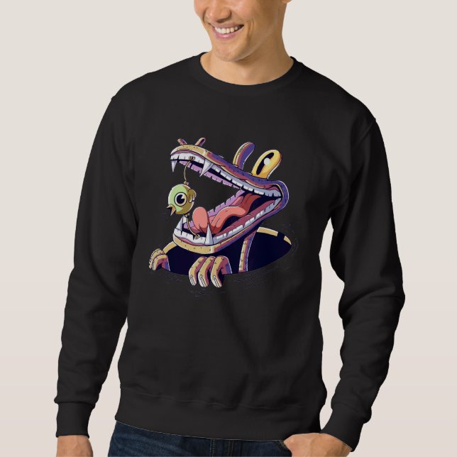 Bird In Crocodile Mouth Sweatshirt (Front)