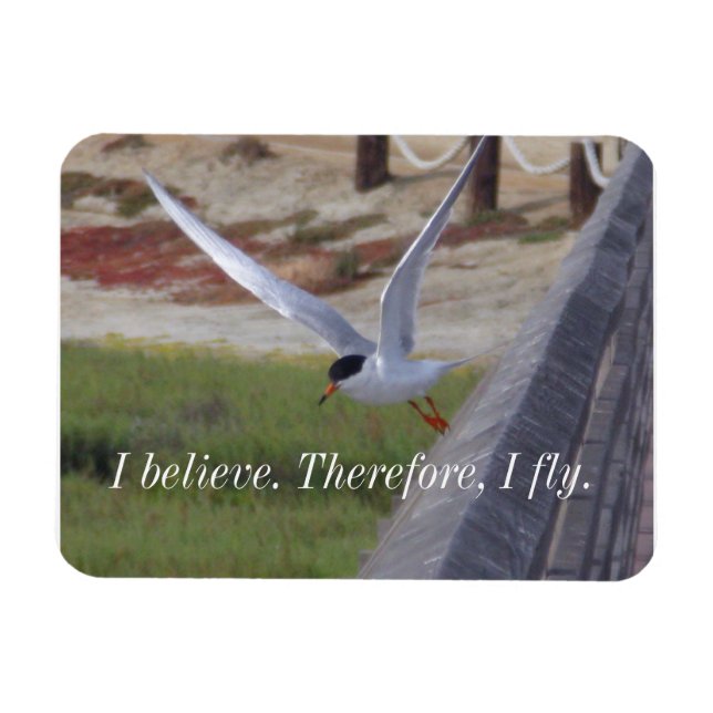 Bird in Flight Believe Quote Magnet (Horizontal)