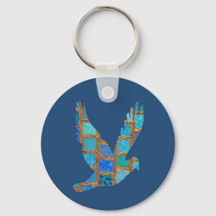 Bird in flight keychain