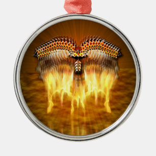 Bird in Flight Metal Ornament