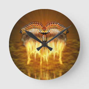 Bird in Flight Round Clock