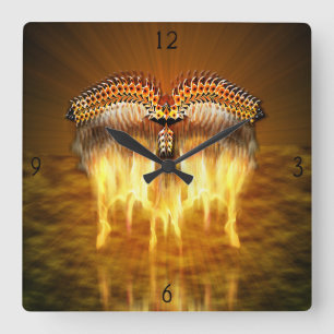 Bird in Flight Square Wall Clock