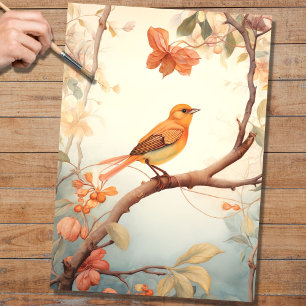 Bird in Florals 5 Decoupage Paper