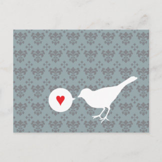 Bird in Love postcard