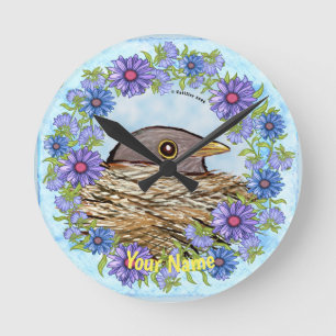 Bird In Nest  clock