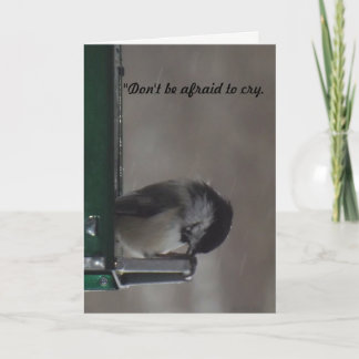 Bird in Rain Sympathy Card