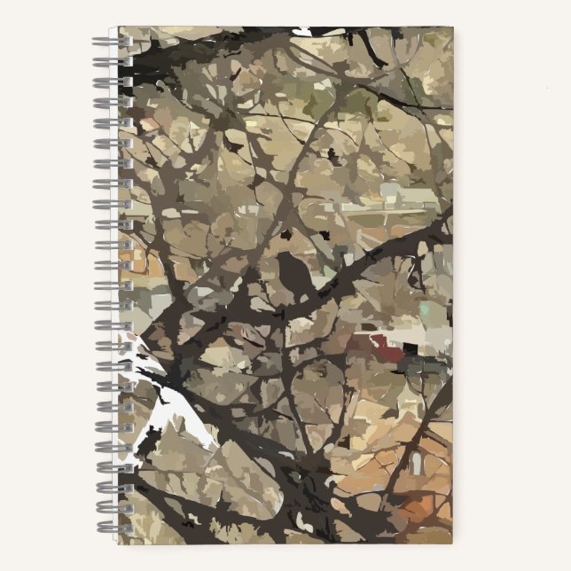 Bird In Tree Spiral Notebook (Front)