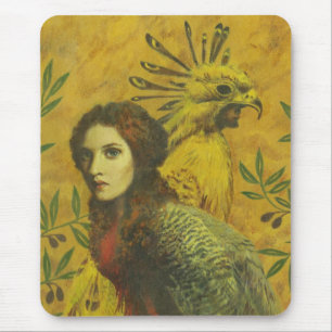 Bird Lady Mutant Design Mouse Pad