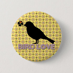 Bird Love Botton 2 Inch Round Button