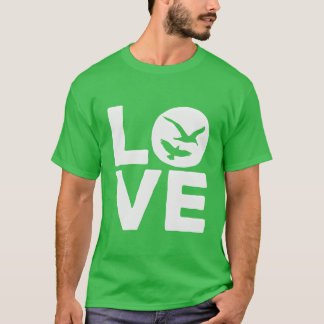 Bird Love Falcon Birds Ornithologist Biology retro T-Shirt