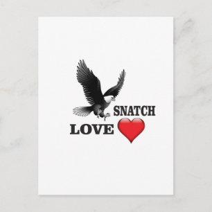 bird love snatch postcard
