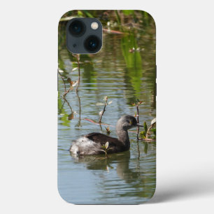 Bird Lover! Grebe swimming in pond iPhone 13 Case