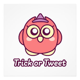 Bird Lover Halloween Cute Owl Witch Photo Print