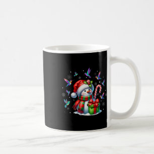 Bird Lover Hummingbirds Snowman Santa Hat Christma Coffee Mug