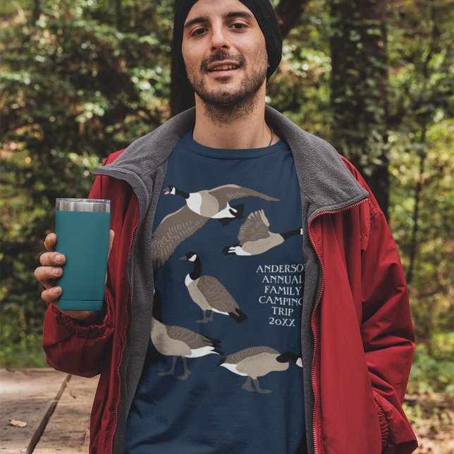 Bird Lovers Canada Geese Illustration Personalized Tri-Blend Shirt (Creator Uploaded)