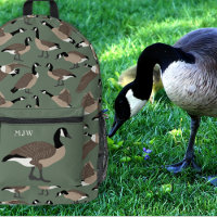 Bird Lovers Canada Geese Pattern Sage Green