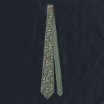 Bird Lovers Canada Geese Pattern Sage Green Tie<br><div class="desc">Add a wild touch to your outfit with this patterned necktie paper. This tie is perfect for bird lovers with its pattern of Canada geese in brown,  black and white against a dark sage green background.</div>