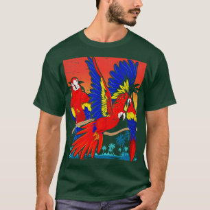 Bird Macaw Zoo Animal Tropical Parrot T-Shirt