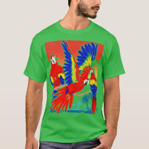 Bird Macaw Zoo Animal Tropical Parrot T-Shirt