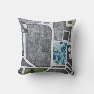 Bird Map Throw Pillow