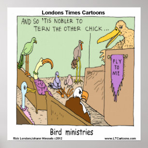 Bird Ministries Funny Poster