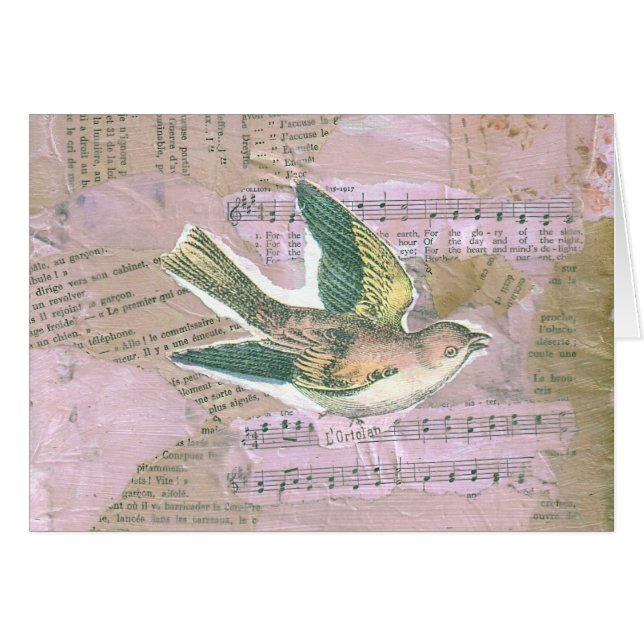 Bird Mixed Media Collage (Front Horizontal)