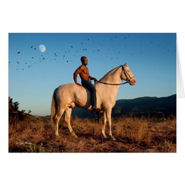 Bird Moon Man Horse card (Front Horizontal)