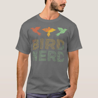 Bird Nerd Bird Watcher Watching Retro Vintage Dist T-Shirt