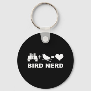 Bird Nerd Birdwatcher Birder Custom Colour Keychain